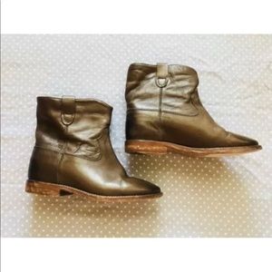 Isabel Marant brown leather ankle boots